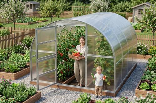 szklarnia LANITPLAST TIBERUS 3x8 m PC 4 mm