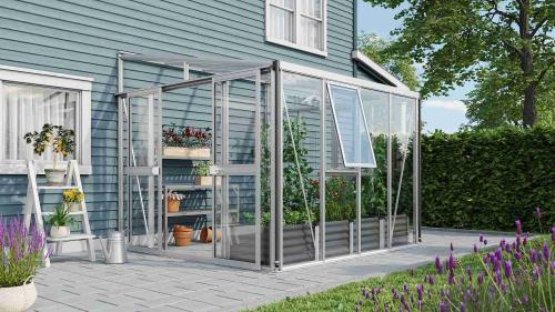 szklarnia VITAVIA ATHENA 7000 szkło 3 mm + PC 10 mm srebrna