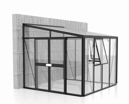 szklarnia VITAVIA ATHENA 7000 szkło 3 mm + PC 10 mm czarna