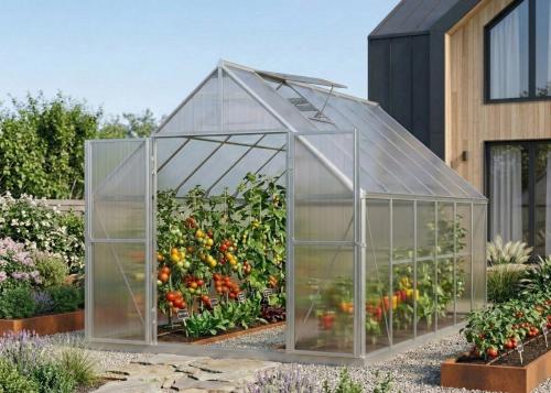 szklarnia LANITPLAST SARANA 8x12 PC 4 mm srebrna